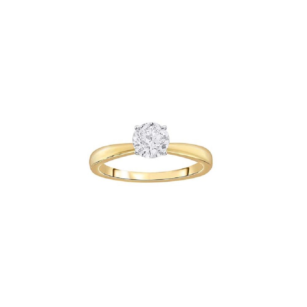 Captivating 18KT Yellow Gold Diamond Solitaire Ring-Rings-HRG23023