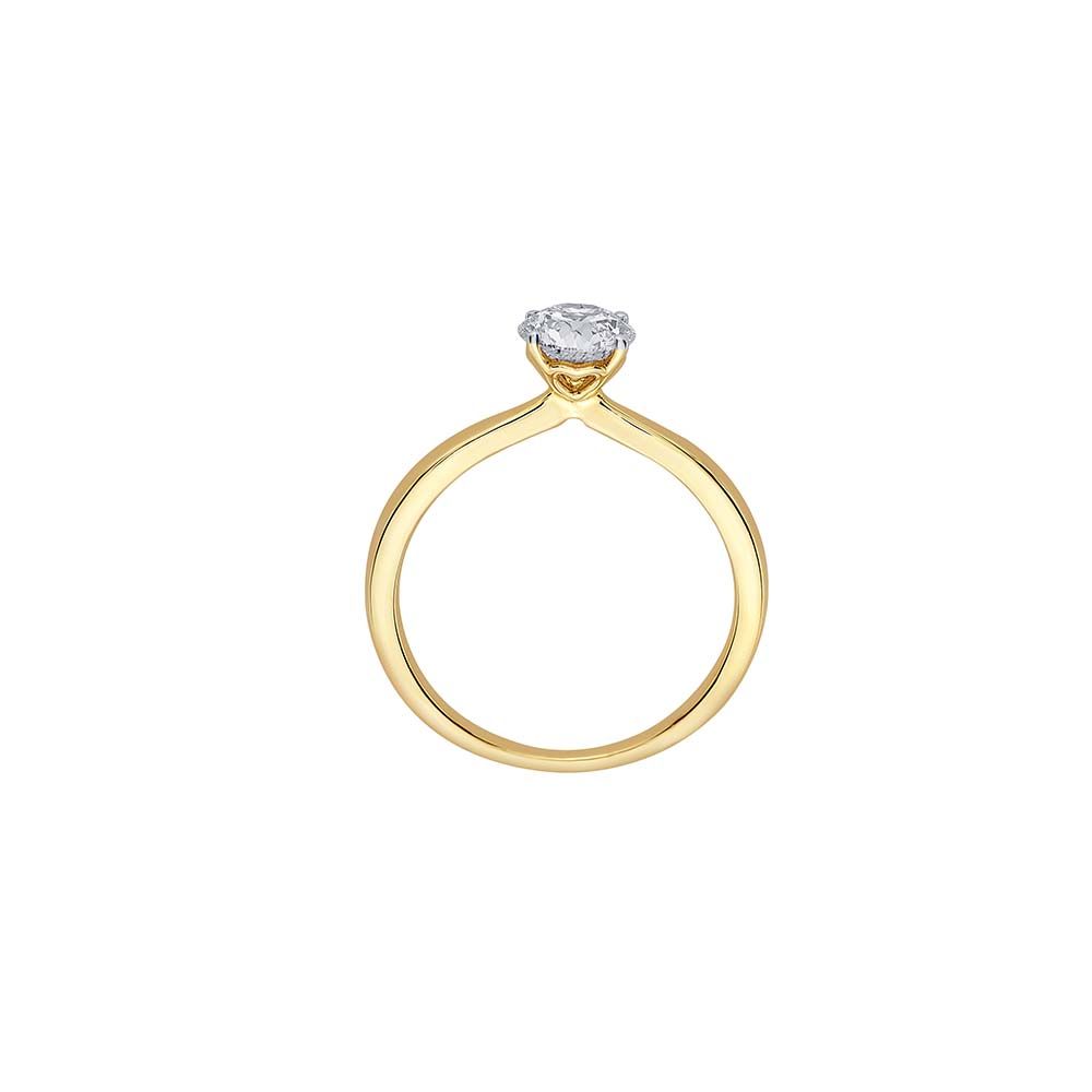 Captivating 18KT Yellow Gold Diamond Solitaire Ring-Rings-HRG23023