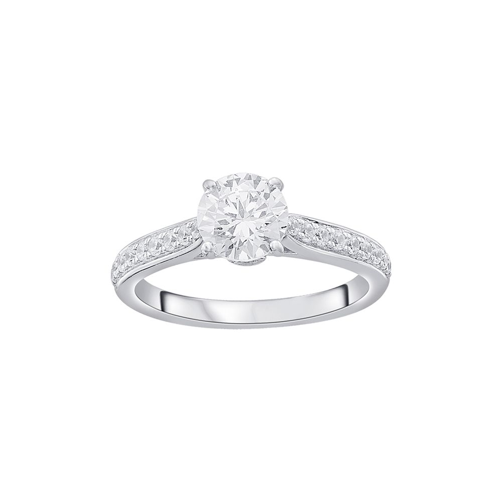 Romantic Solitaire Diamond Finger Ring-Rings-HRG23026