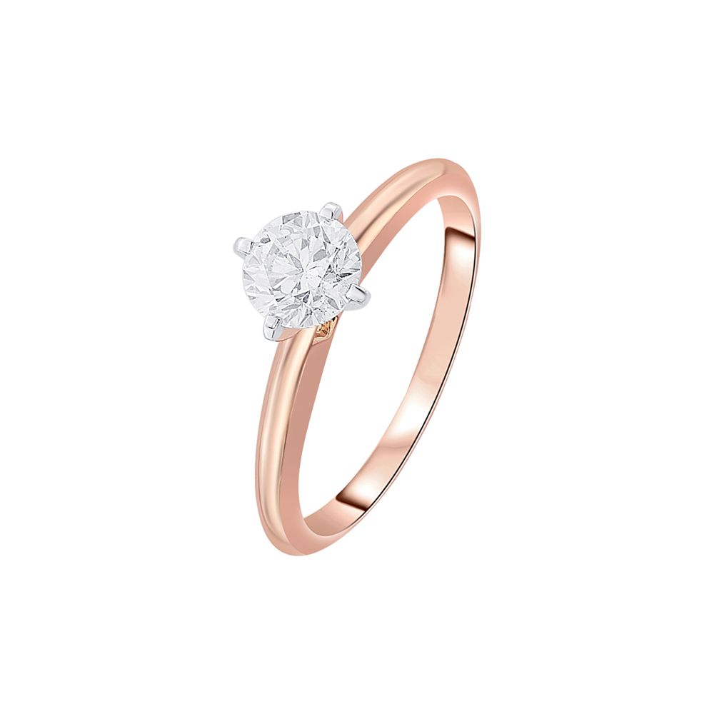 Sophisticated Solitaire Diamond Finger Ring-Rings-HRG23031
