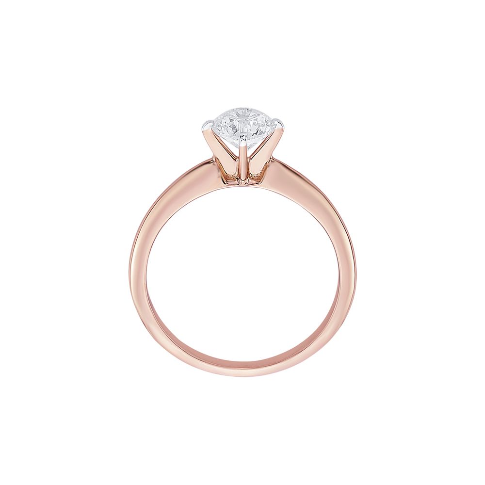 Sophisticated Solitaire Diamond Finger Ring-Rings-HRG23031