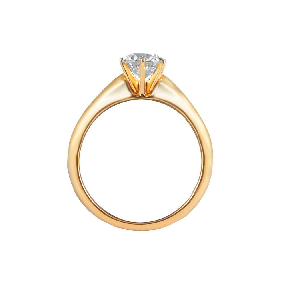 Minimalist Diamond Solitaire Finger Ring-Rings-HRG23032