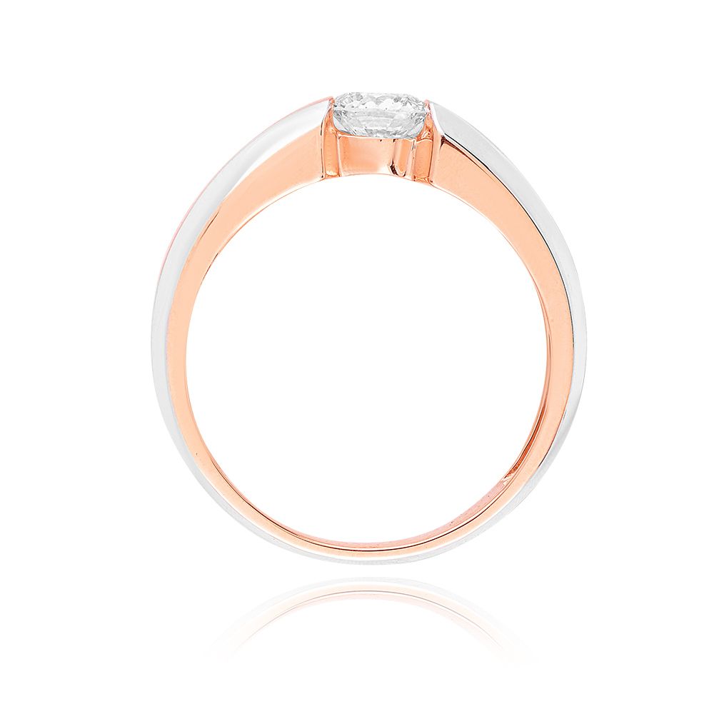 Contemporary Solitaire Diamond Ring-Rings-HRG25K07
