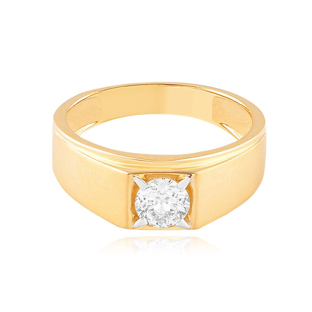 Modern and Edgy Solitaire Ring-Diamond-HRG25K08