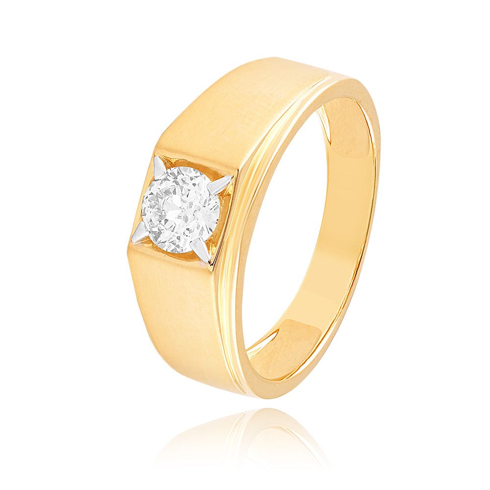 Modern and Edgy Solitaire Ring-Diamond-HRG25K08