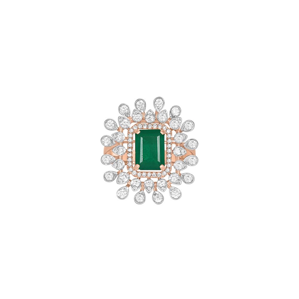 Emerald Enchantment Diamond Ring-Diamond-CRG23A27