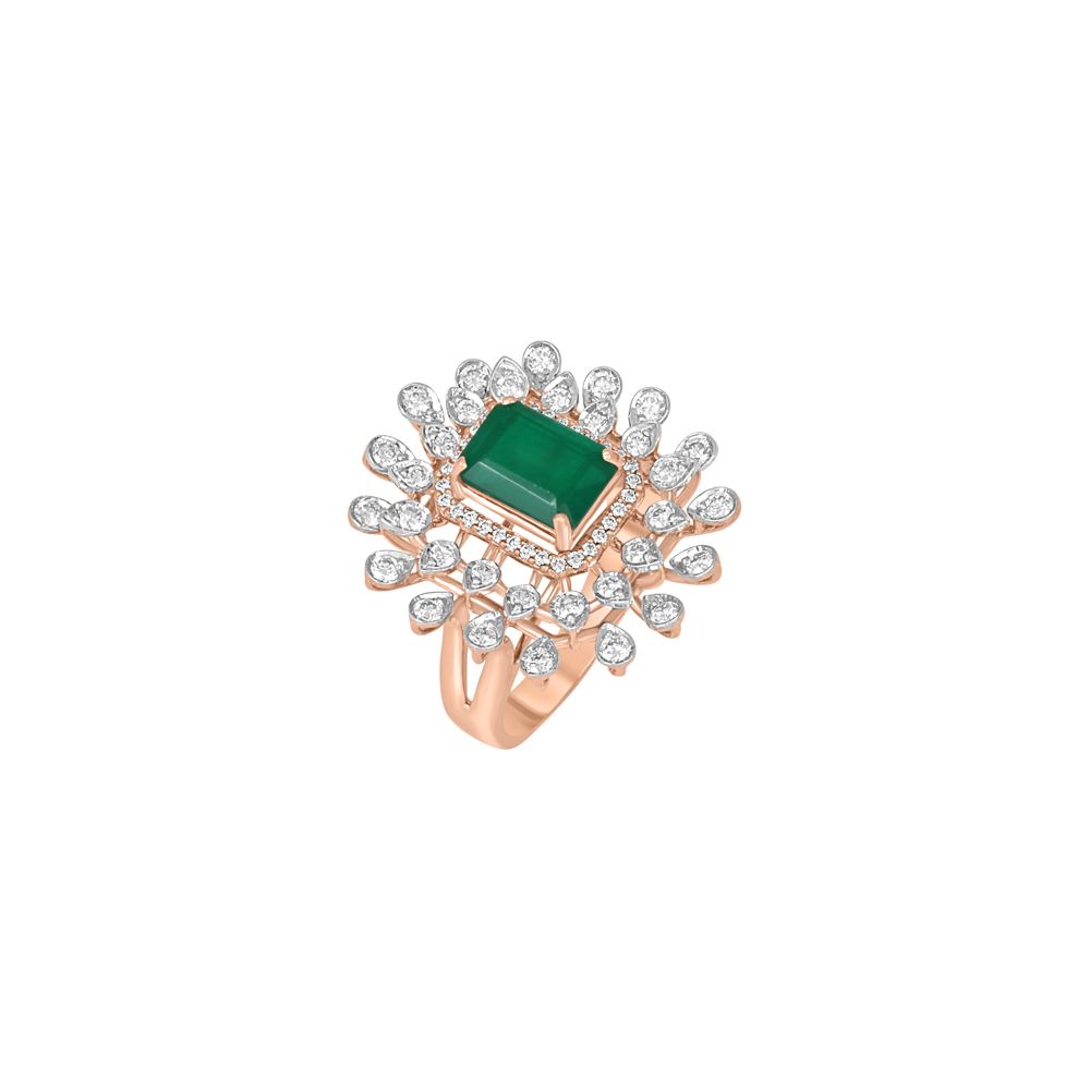 Emerald Enchantment Diamond Ring-Diamond-CRG23A27