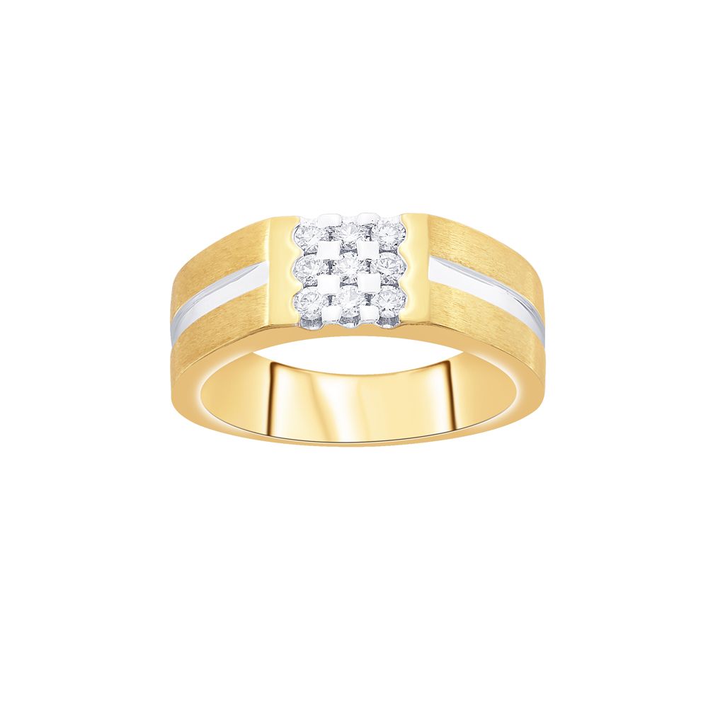 Classic Mens Finger Ring in 14KT Yellow Gold-Rings-MRG08006
