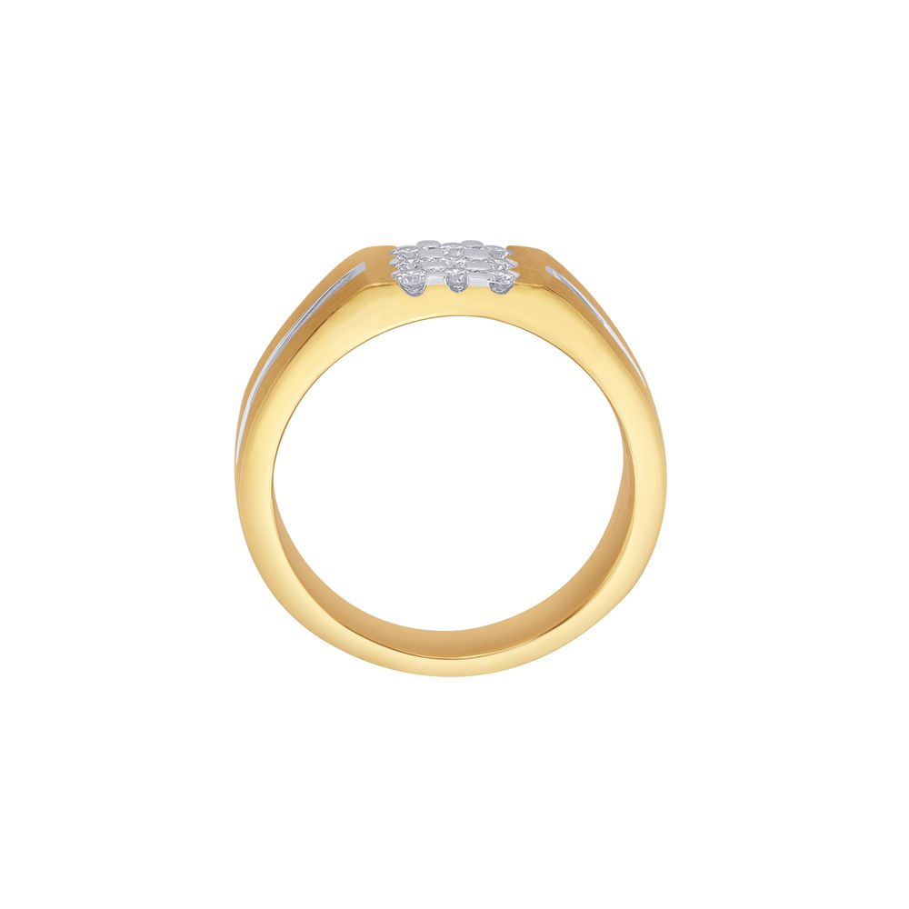 Classic Mens Finger Ring in 14KT Yellow Gold-Rings-MRG08006