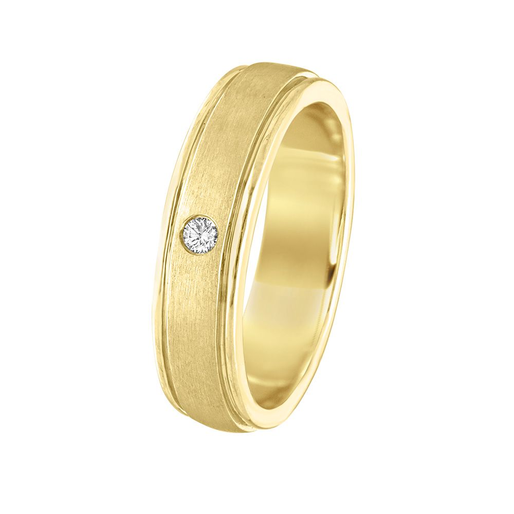 Mens Diamond Finger Ring in 14KT Yellow Gold-Rings-MRG08010