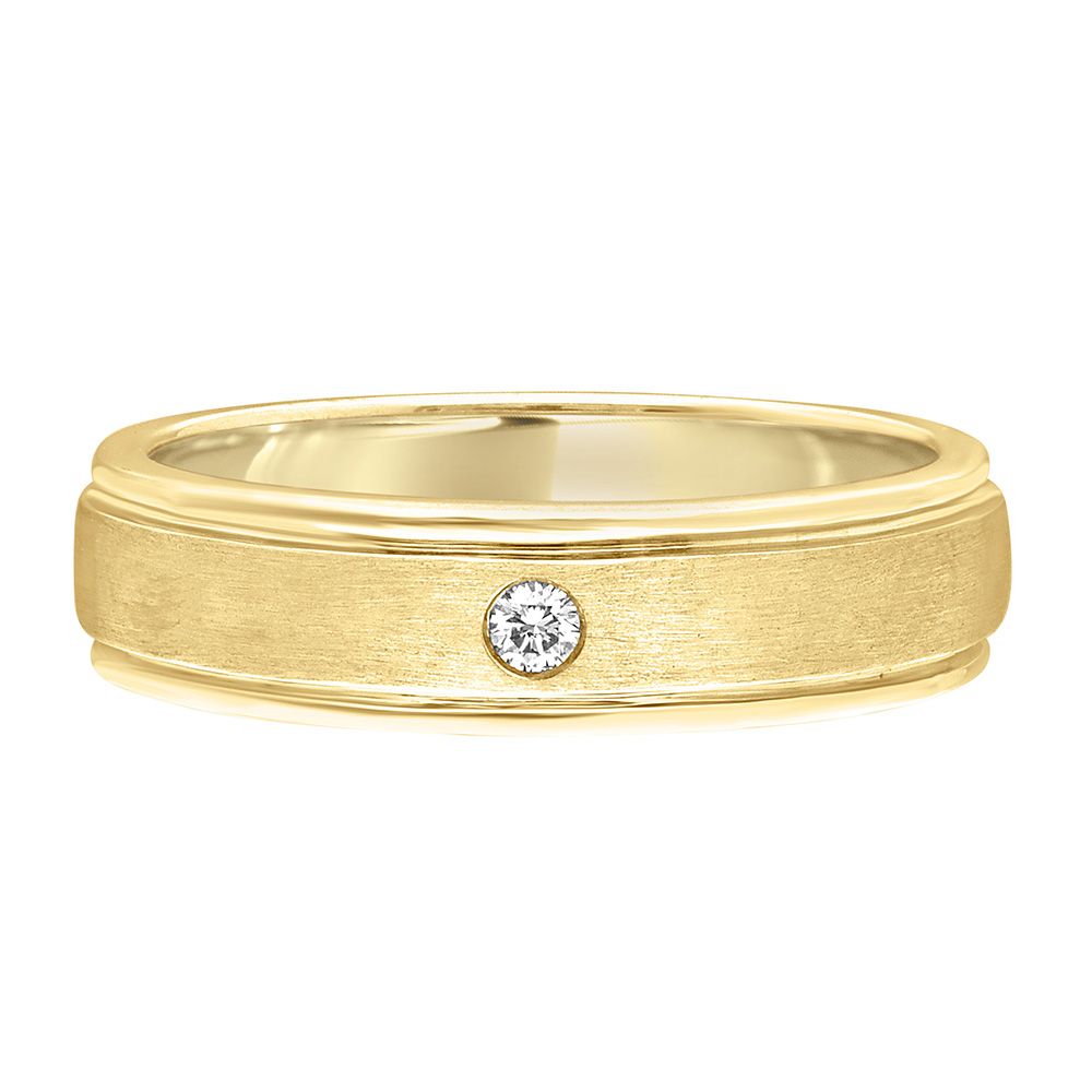 Mens Diamond Finger Ring in 14KT Yellow Gold-Rings-MRG08010