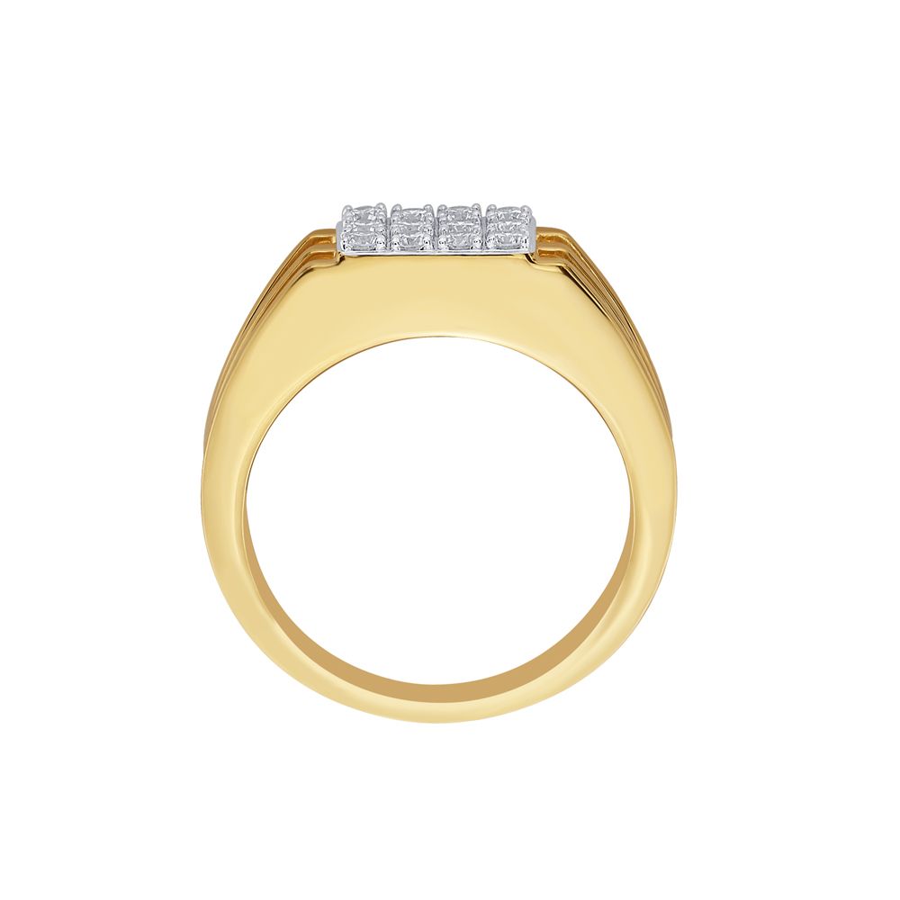 Square Diamond Finger Ring For Men-Rings-MRG11051