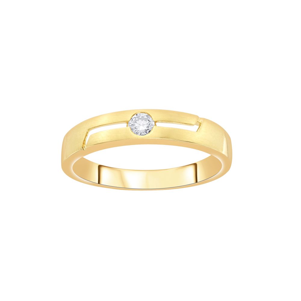 Scintillating Yellow Gold Ring For Men-Rings-MRG14062