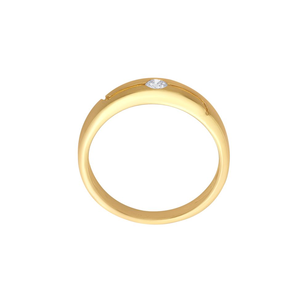 Scintillating Yellow Gold Ring For Men-Rings-MRG14062