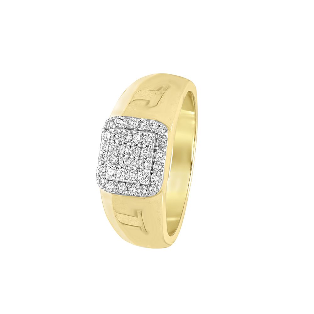 Mens Diamond Ring in 18KT Yellow Gold-Rings-MRG15045
