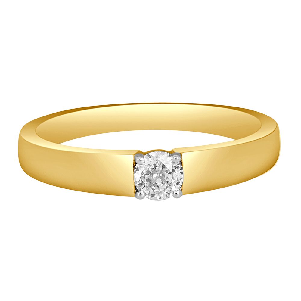 Contemporary Crown Star Solitaire Ring For Men-Rings-MRG18007