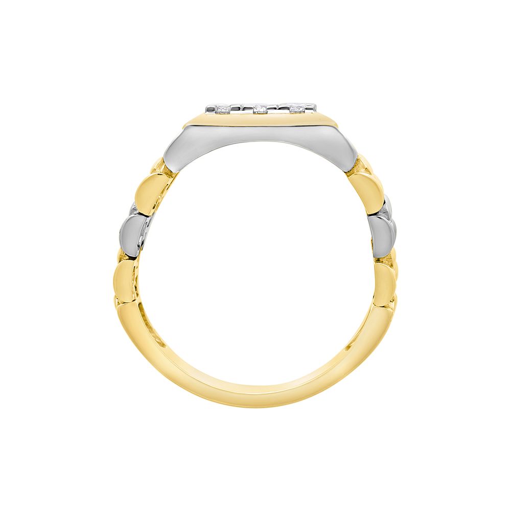 Mens 2-toned Diamond Finger Ring-Rings-MRG19001