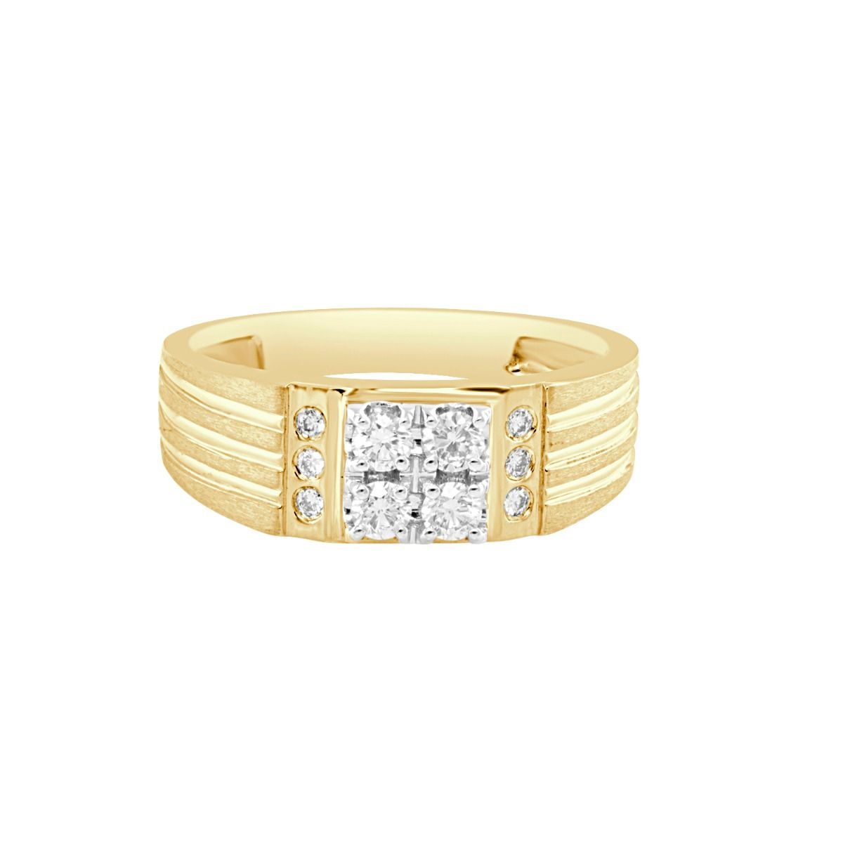 Mens Structured Diamond Ring -Rings-MRG20005