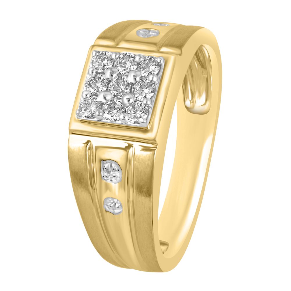Stately 18Kt Yellow Gold Mens Ring-Rings-MRG20015
