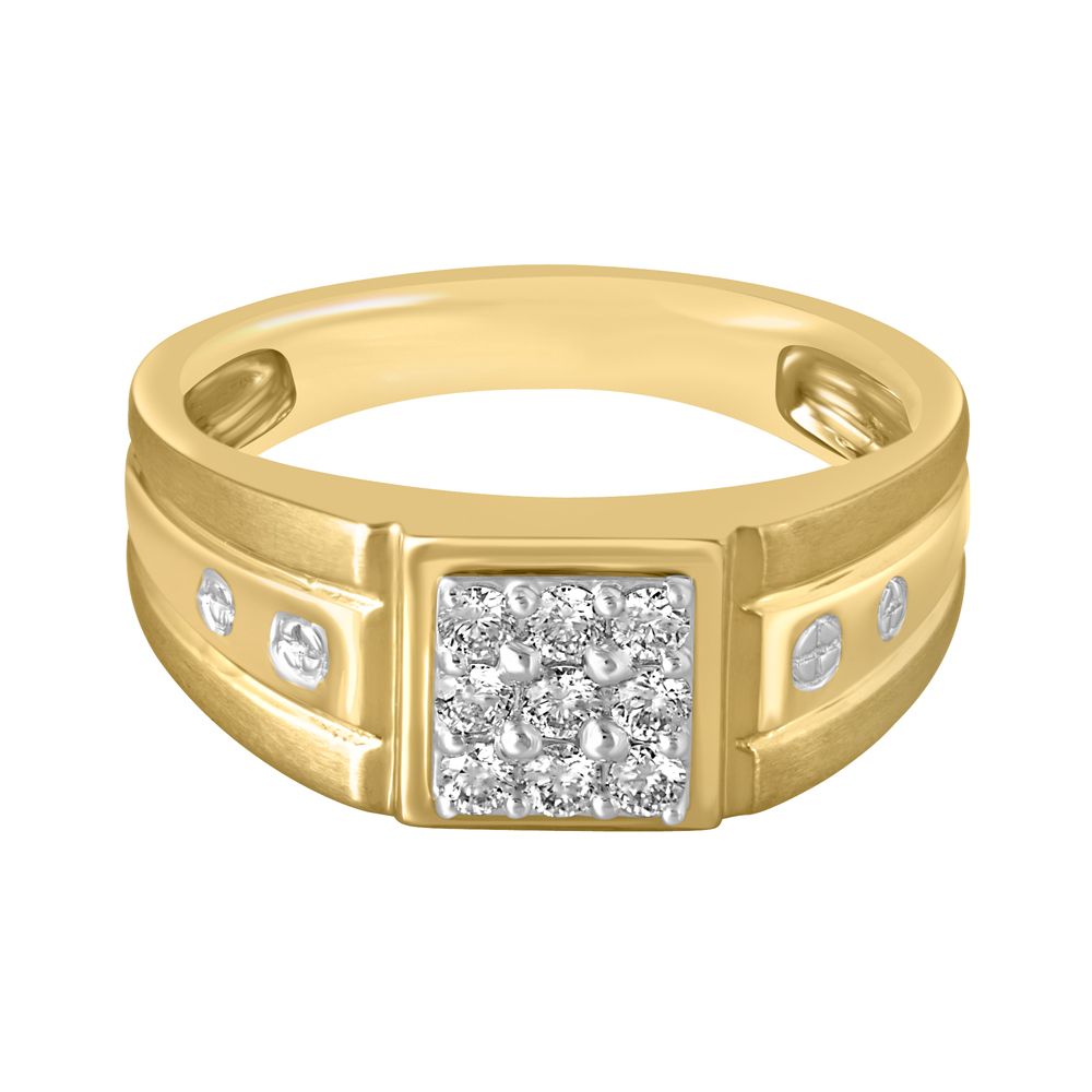 Stately 18Kt Yellow Gold Mens Ring-Rings-MRG20015