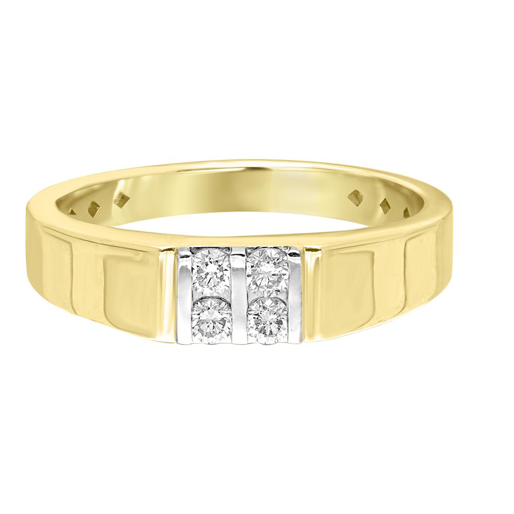 Artistic Mens 14KT Yellow Gold Ring-Rings-MRG22001