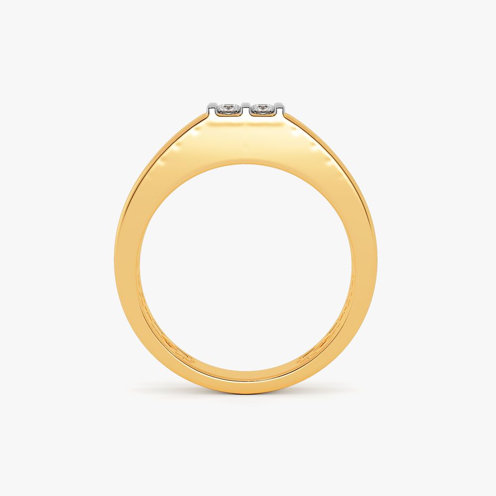 Artistic Mens 14KT Yellow Gold Ring-Rings-MRG22001