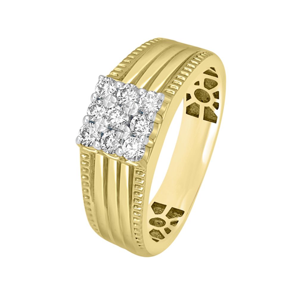 Sleek Diamond Finger Ring For Men-Rings-MRG22008