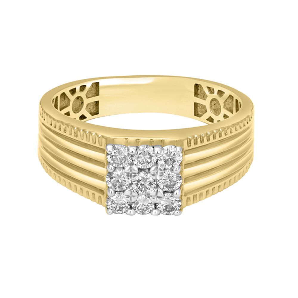 Sleek Diamond Finger Ring For Men-Rings-MRG22008