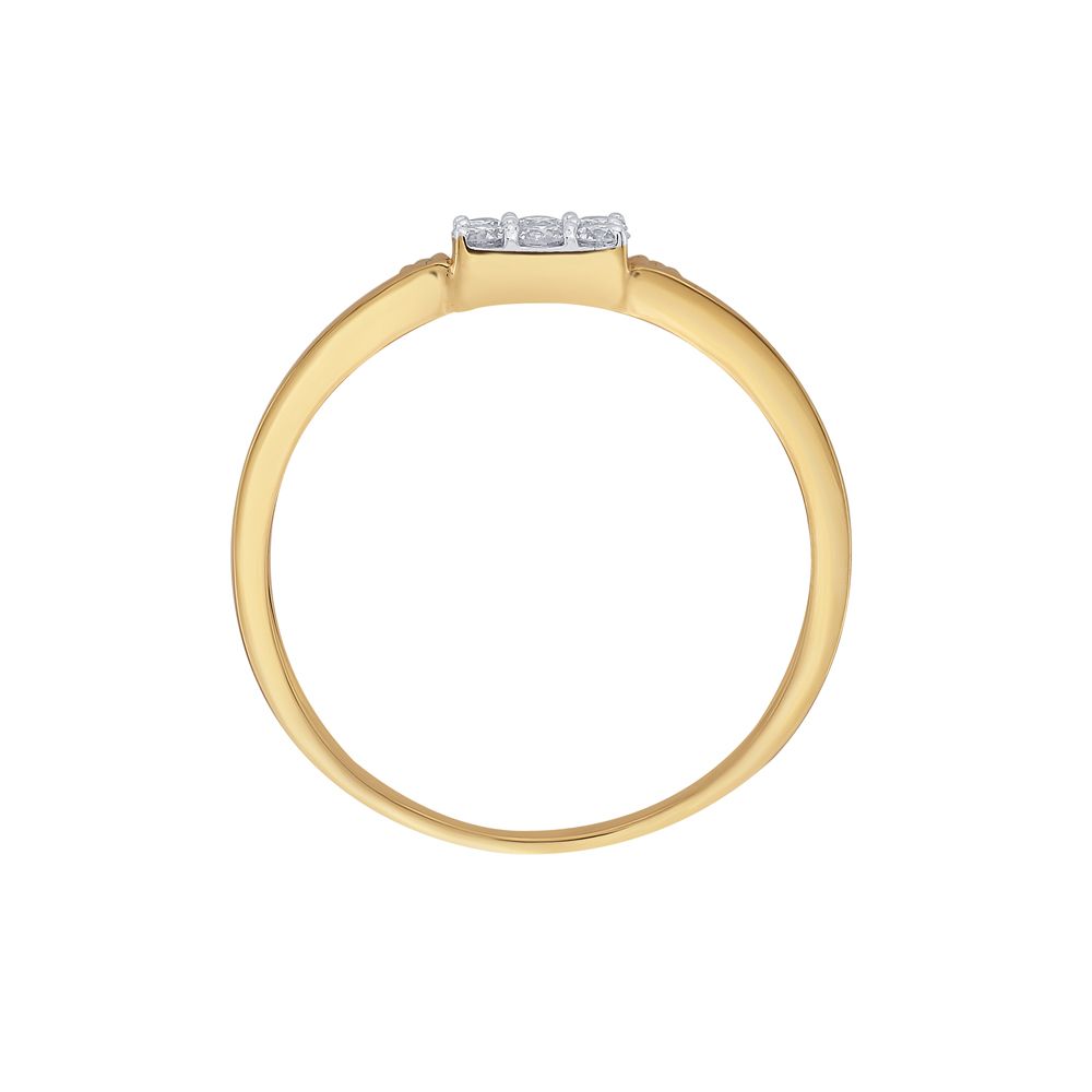 Simple 14KT Yellow Gold and Diamond Mens Ring-Rings-MRG22014