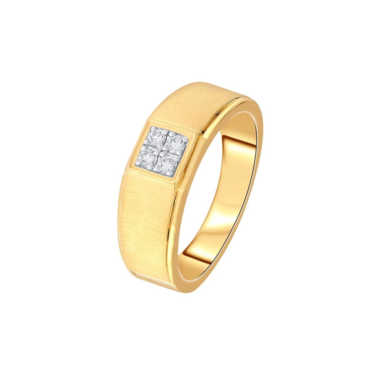 Buy Luxurious 18KT Yellow Gold and Diamond Ring for Men MRG22015