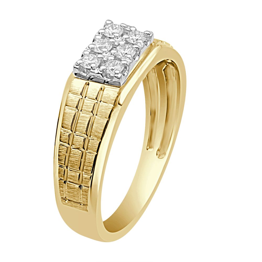 Buy Stylish Men's Ring in 18KT Yellow Gold MRG22017 Online at