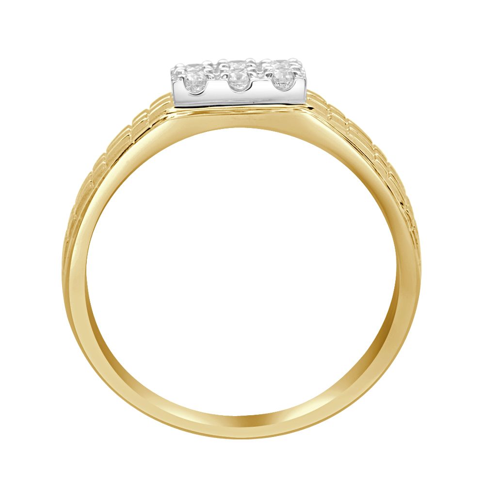 Stylish Mens Ring in 18KT Yellow Gold-Rings-MRG22017