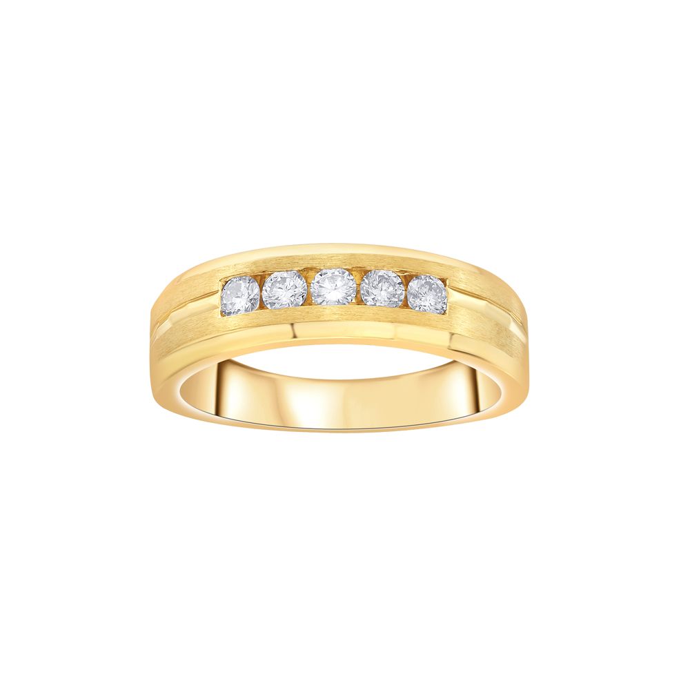 Artistic Mens 18Kt Yellow Gold Band-Rings-MRG22021