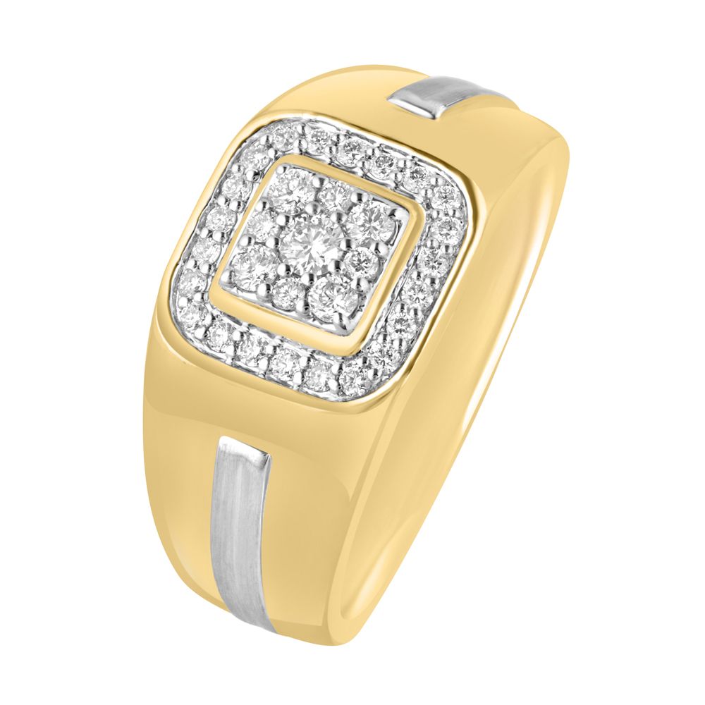 Exceptional 18Kt Yellow Gold Mens Ring-Rings-MRG22027