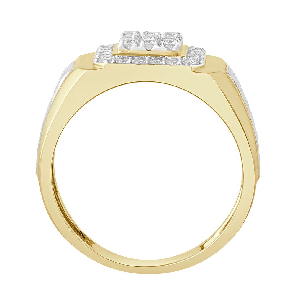Dazzling Square Mens Diamond Ring-Rings-MRG22029