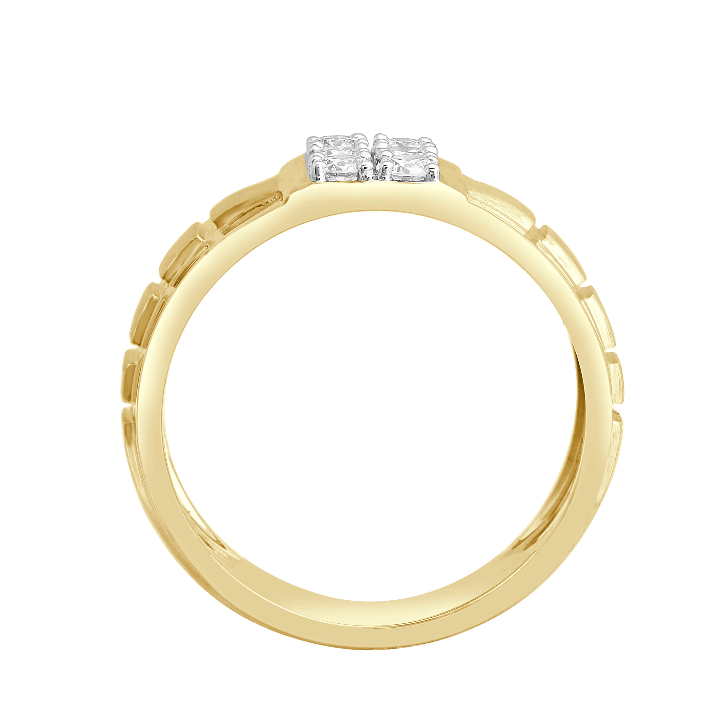 Textured Mens 18Kt Yellow Gold Ring-Rings-MRG23002-D300RLB