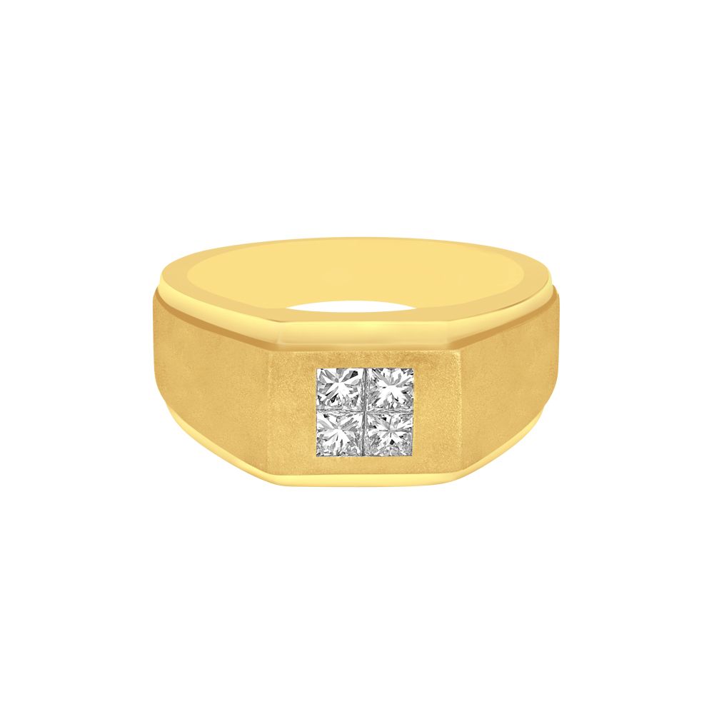 Gleaming Yellow Gold Mens Ring-Rings-MRG23005