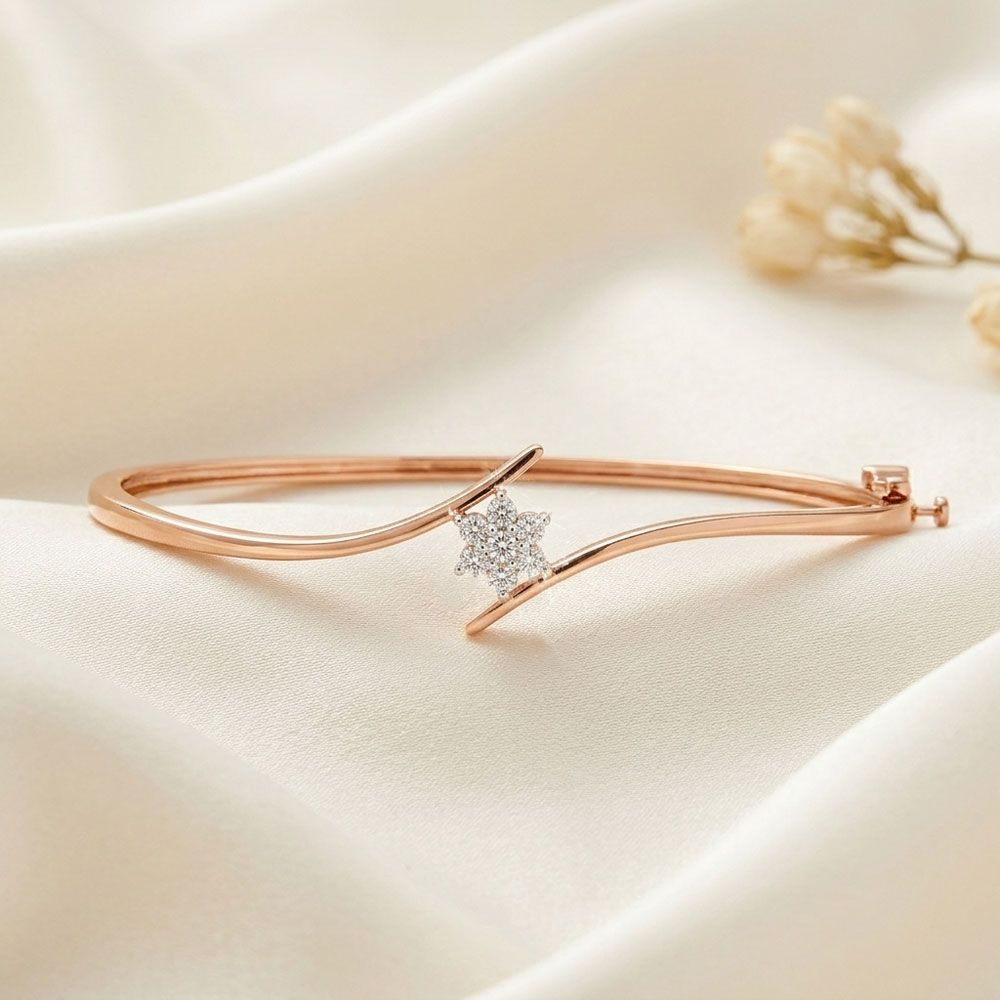 Floral Diamond Bracelet-Bracelets-OBF10148-D400XEC
