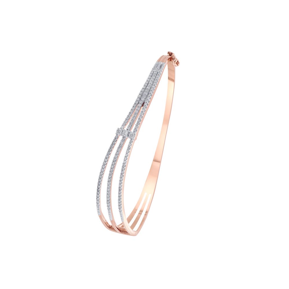 Stunning 18KT Rose Gold Bracelet-Diamond-OBF11009-D300XEB