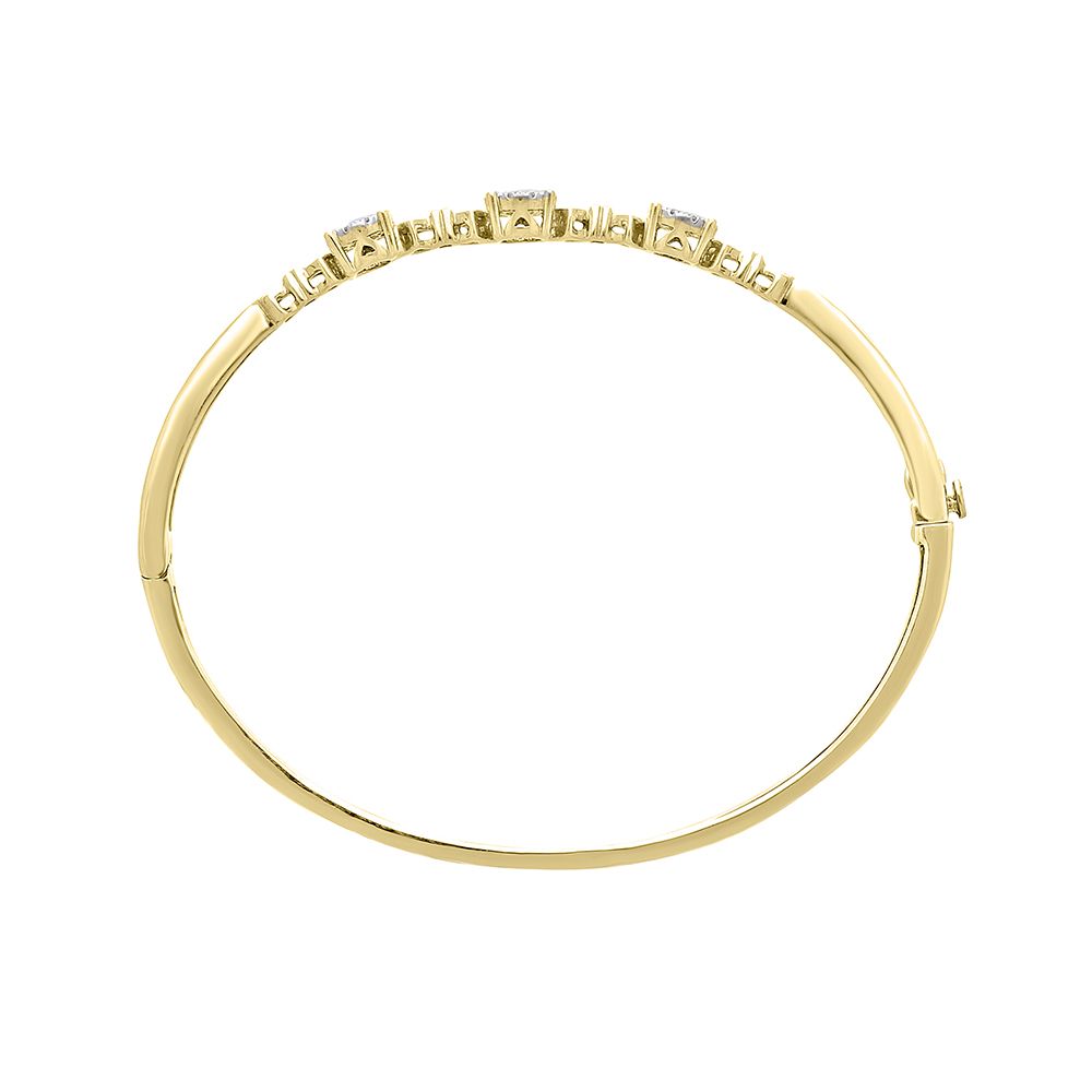 Contemporary 18KT Yellow Gold Bracelet-Bracelets-OBF11055-D400REB