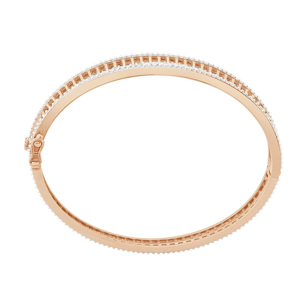 Gleaming Diamond and Rose Gold Bracelet-Bracelets-OBF13051-D400XEB