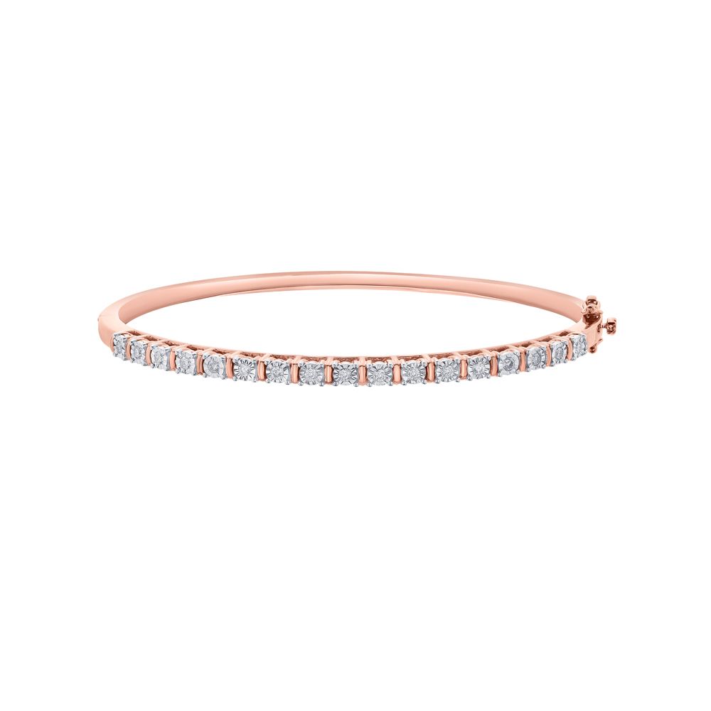 Gleaming Diamond and Rose Gold Bracelet-Bracelets-OBF13081-D400XEC