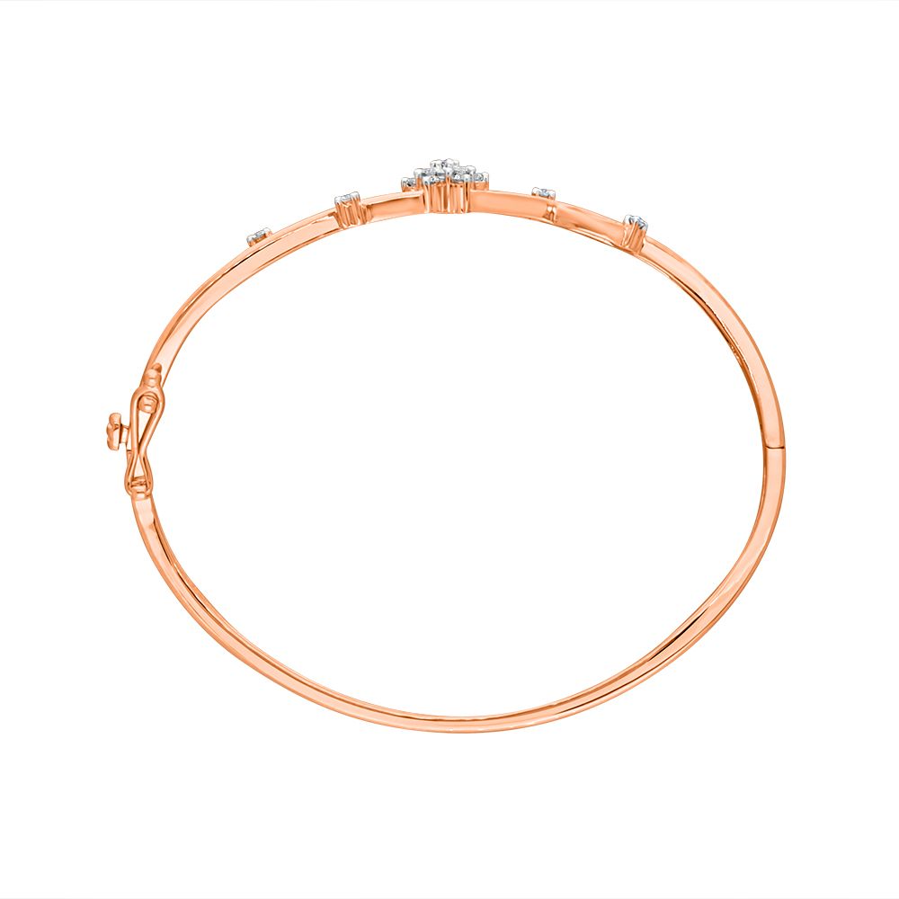 Appealing Floral Design Diamond Bracelet-Bracelets-OBF14055-D400XEB