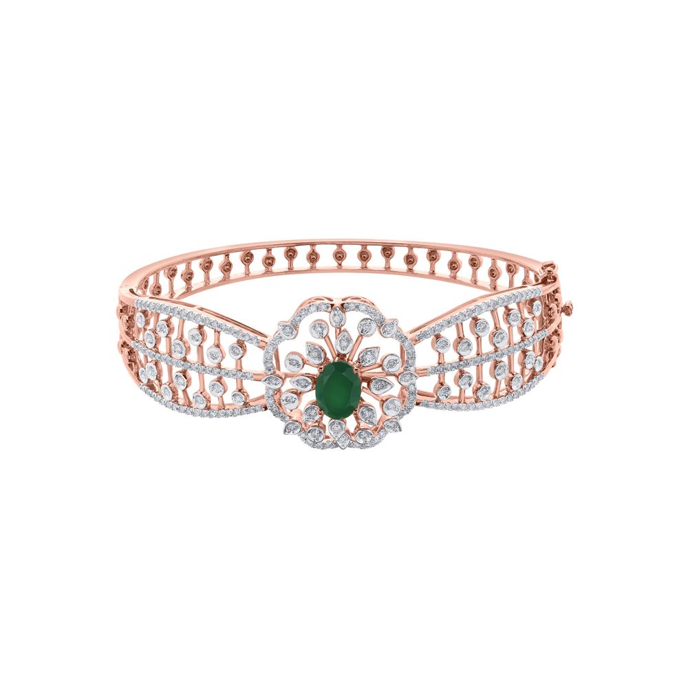 Sparkling Bracelet in 18KT Rose Gold-Bracelets-OBF18015-D409XEB