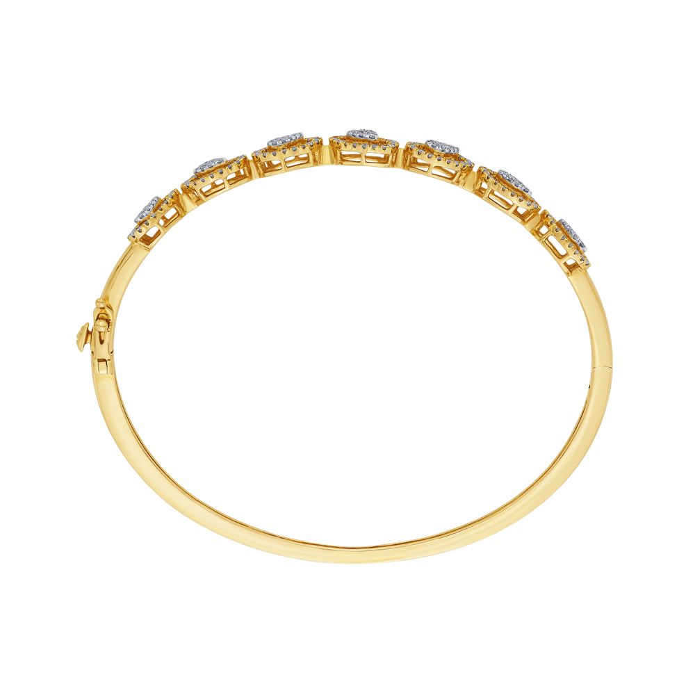 Textured Diamond Bracelet in 18KT Rose Gold-All Jewellery-OBF18084-D300XEB