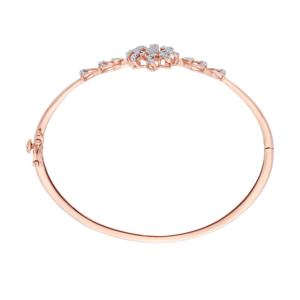 18KT Rose Gold Floral Bracelet-All Jewellery-OBF21007-D300XEB