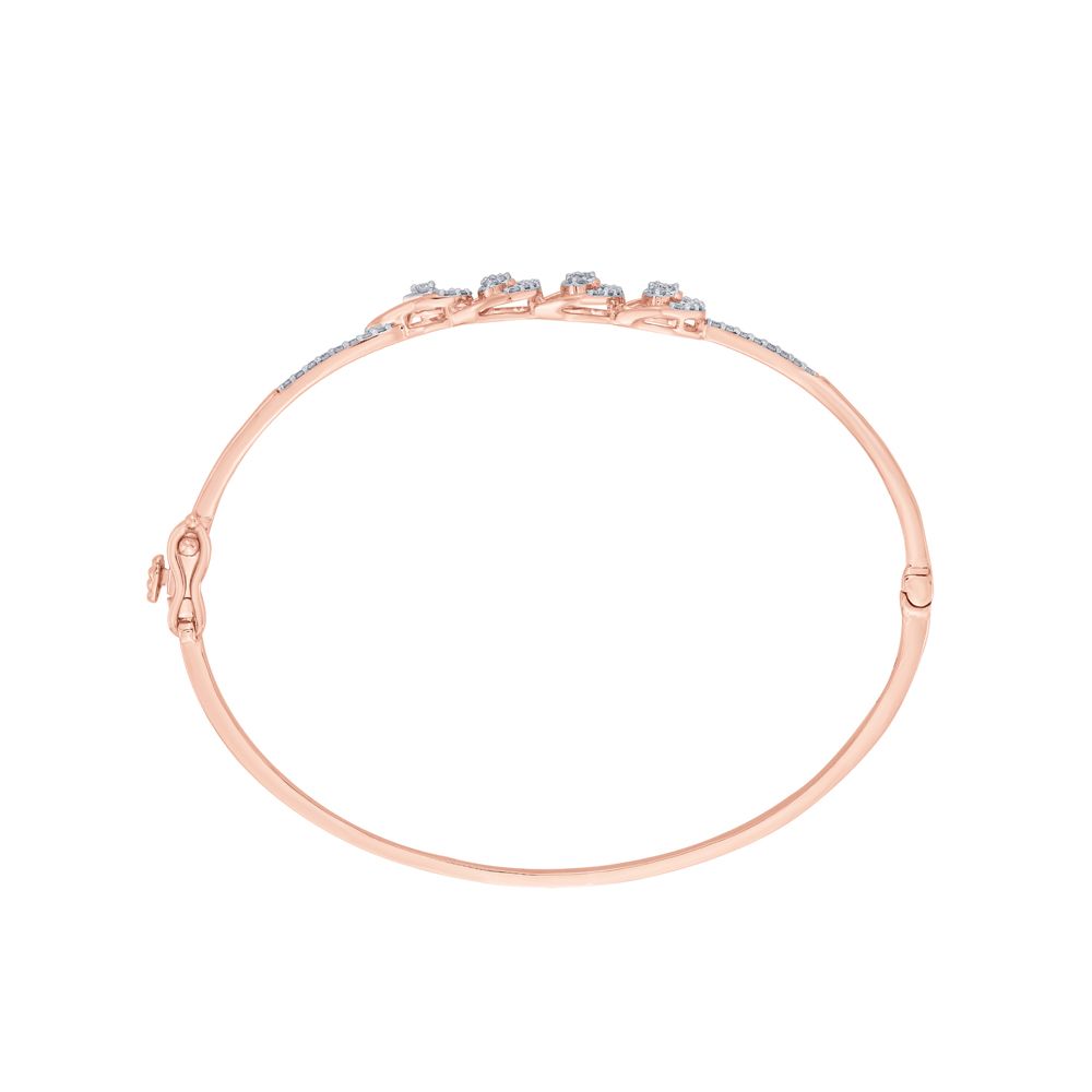 Leaf Design Diamond Bracelet-Bracelets-OBF21012-D400XEC