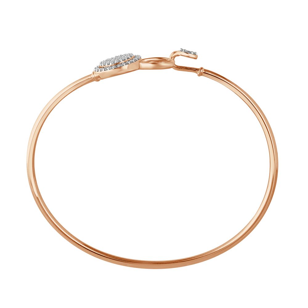 14KT Rose Gold Circular Diamond Bracelet-All Jewellery-OBF22004-D400XEC