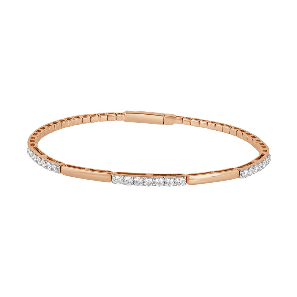 Luxurious Rose Gold and Diamond Bracelet-All Jewellery-OBF22039-D300XEB