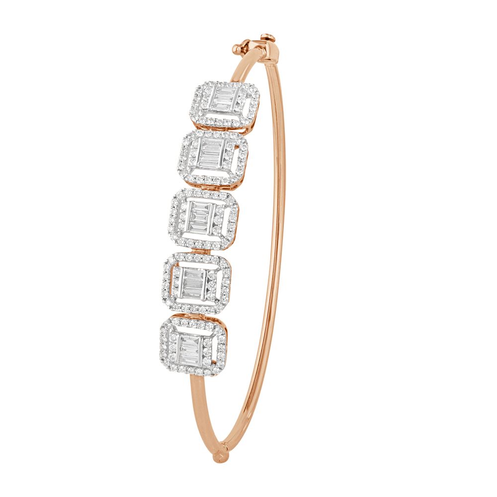 Classic Bracelet in Diamonds and 14KT Rose Gold-All Jewellery-OBF22041-D300XEC